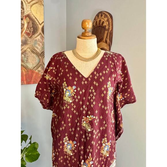 Vintage Boho Floral Kaftan Dress - Picture 3 of 8